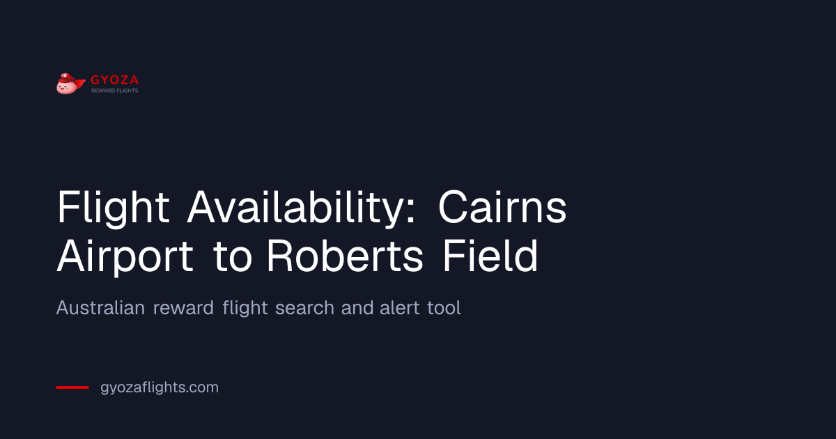 Flight Availability from Cairns Airport (CNS) to Roberts Field (RDM ...