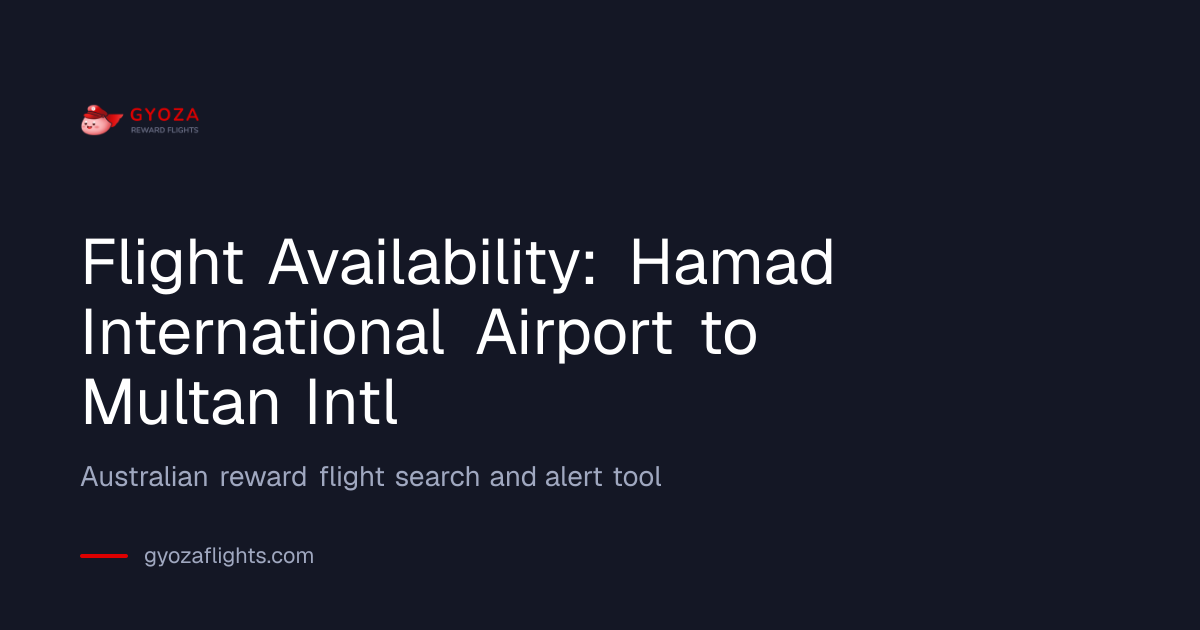 Flight Availability from Hamad International Airport (DOH) to Multan ...