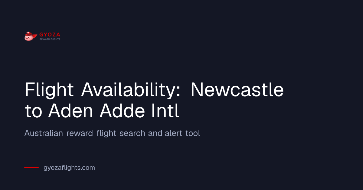 Flight Availability from Newcastle (NTL) to Aden Adde Intl (MGQ ...