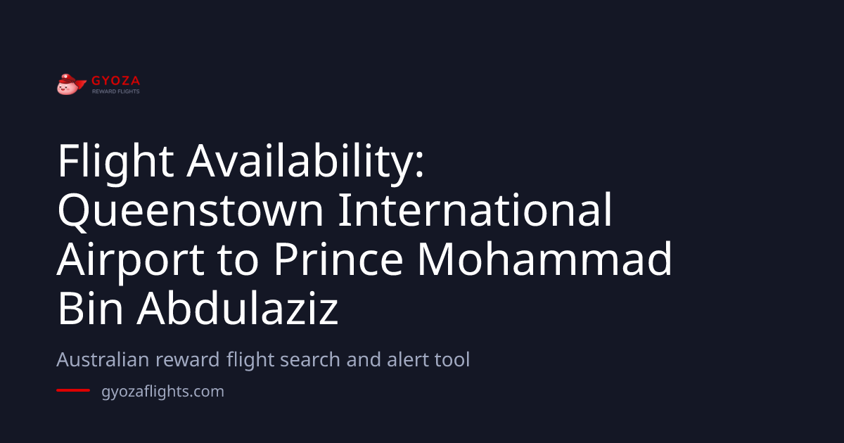 Flight Availability from Queenstown International Airport (ZQN) to ...